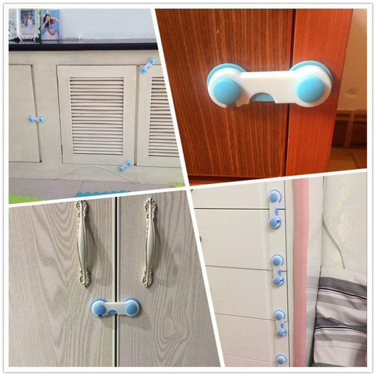 (Pack Of 2) Child Security Kids Box Drawer Cupboard Wardrobe Door Fridge Safety Lock