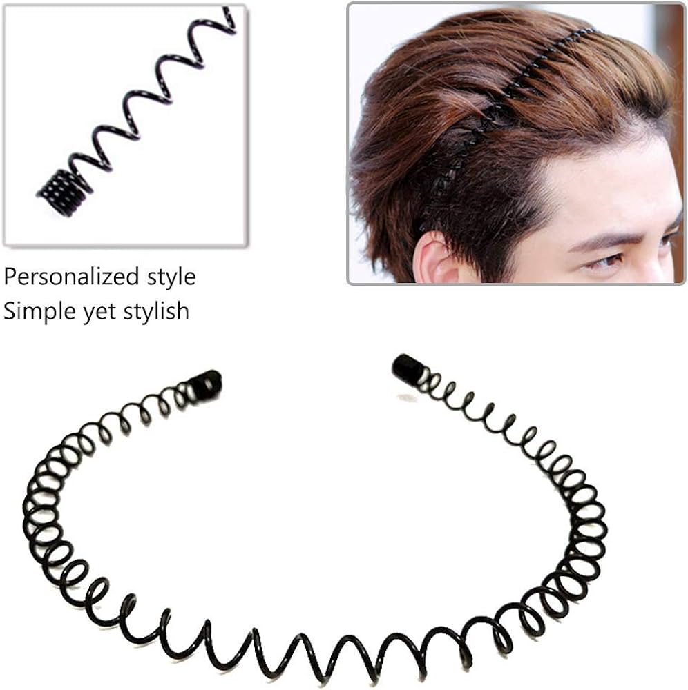 2PC Metal Hair Band for Men Womens Headbands