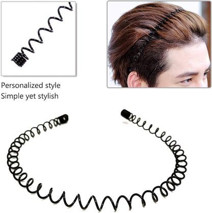 2PC Metal Hair Band for Men Womens Headbands