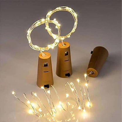 2PCs 20LED 2M Bar LED Wine Bottle Cork String Lights Holiday Decoration Garland Fairy Lights Christmas Copper Wire String Lights
