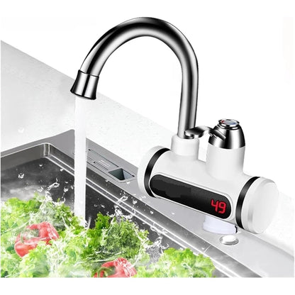 Instant Hot Water Tap | Electric Heating Water Heater Faucet with Digital Display & Shower Head | ABS Body, Shock-Proof | Kitchen & Bathroom Use