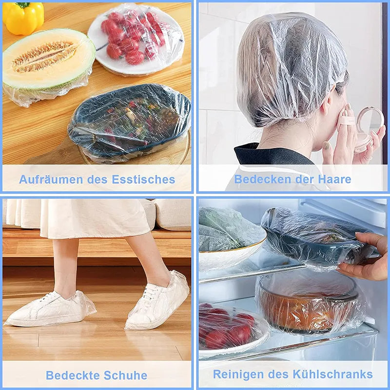 100Pcs Disposable Plastic Food Wrap