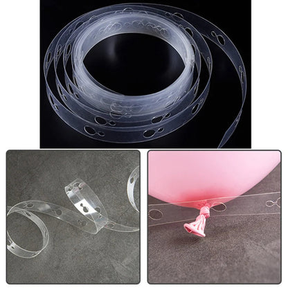Balloon Decorating Strip Connect Chain DIY Balloon Arch Strip Tape Plastic 5M