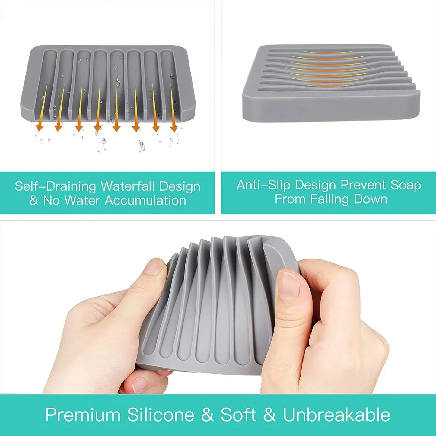 Bathroom Silicone Soap Dishes