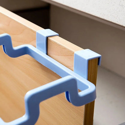 1PC Kitchen Cabinet Door Plastic Garbage Dustbin Bracket Trash Bag Holder