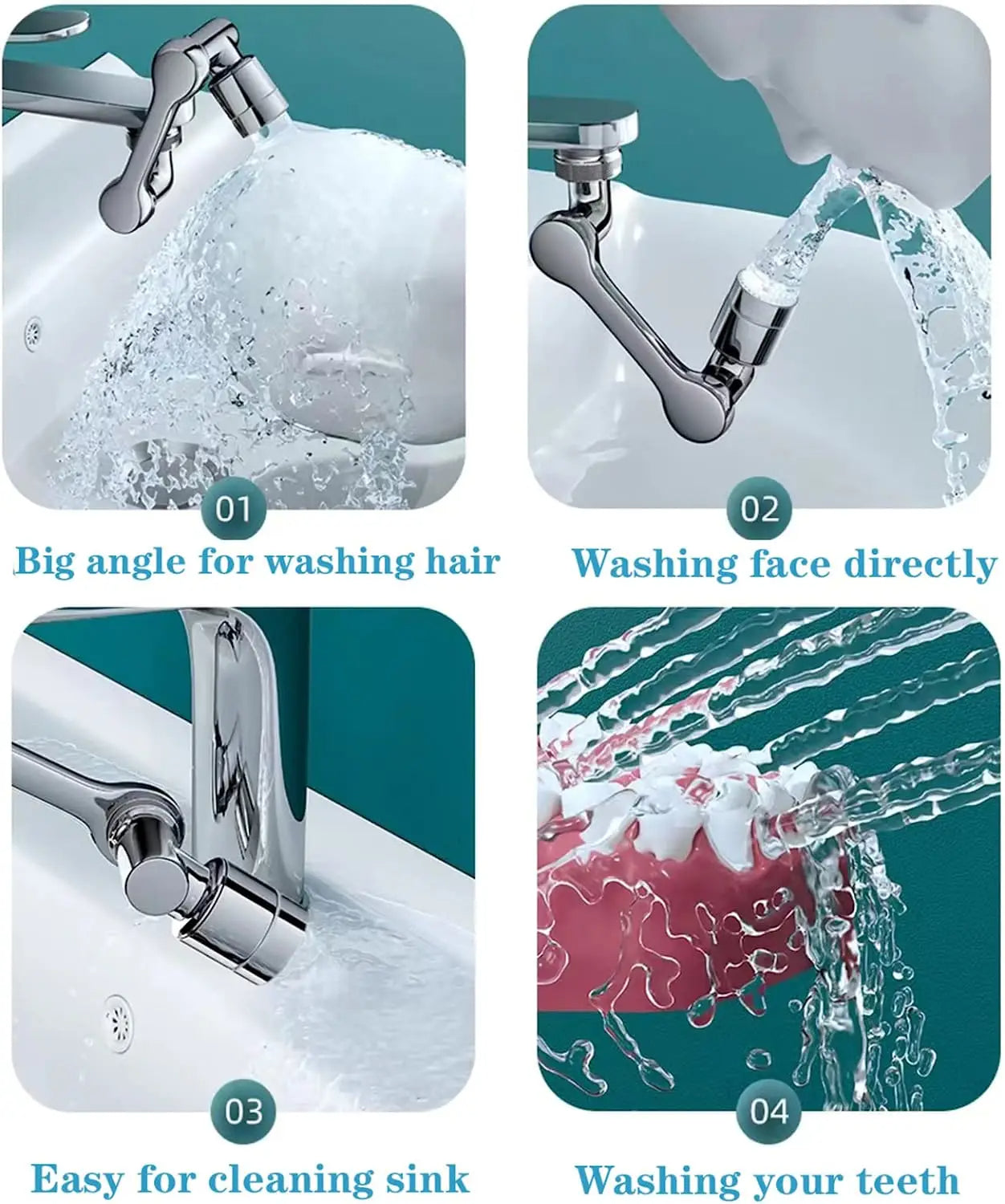 1080° Rotation Faucet Aerator Splash Dual Mode