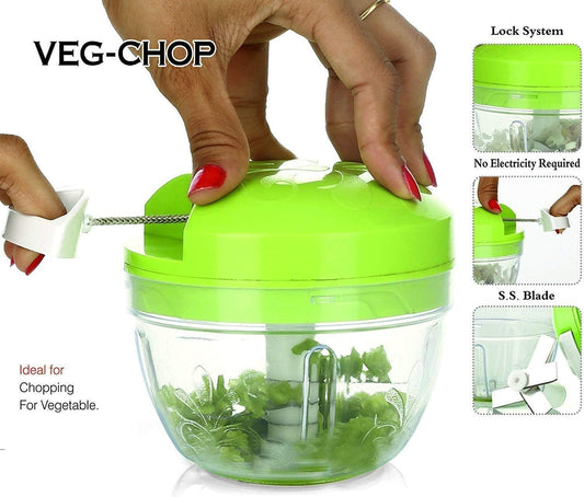 Easy Spin Quick Cutter (2 in 1) 750 ml Vegetable Fruit Nut Onion Chopper, Hand Meat Grinder Mixer Food Processor Food Processer, Choppers, Chopper Vegetable CutterVegetable Tools