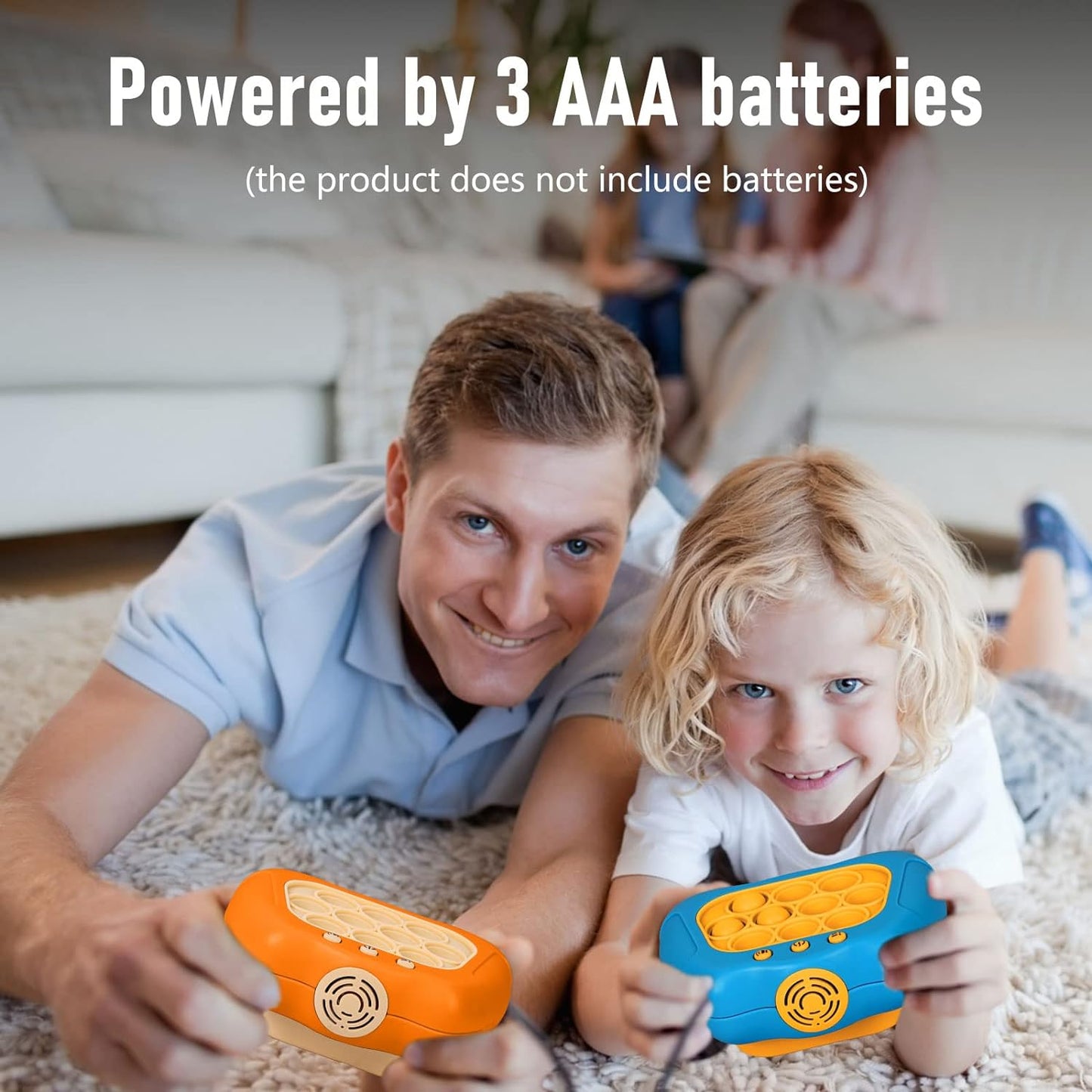 Popping Game Controller, Quick Push Sensory Fidget Toy for Children, Fun Stress Relief Toy for Children Adults, Responsiveness Training Toy Quick Push Game 30Level