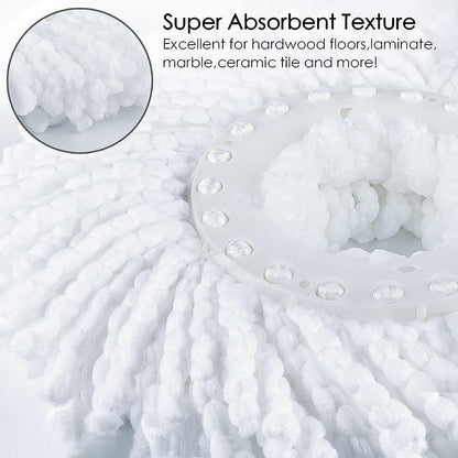 Spin Mop Refill Extra Head, Additional Microfiber Mop