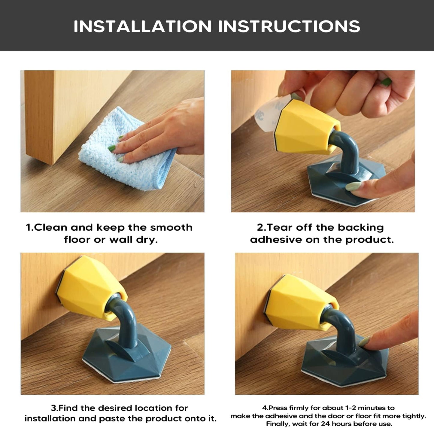 Adhesive Silicone Plastic Silent Door Stopper