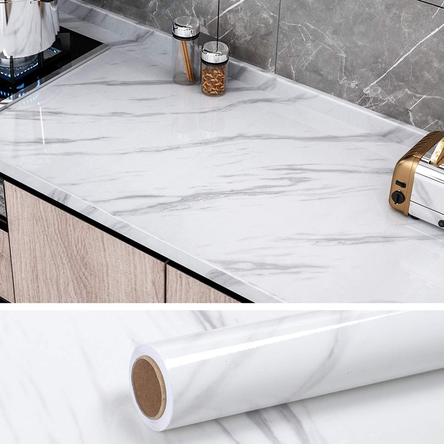 White Marble Paper Sticker