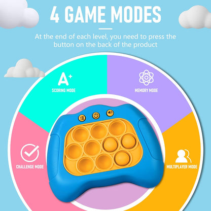 Popping Game Controller, Quick Push Sensory Fidget Toy for Children, Fun Stress Relief Toy for Children Adults, Responsiveness Training Toy Quick Push Game 30Level