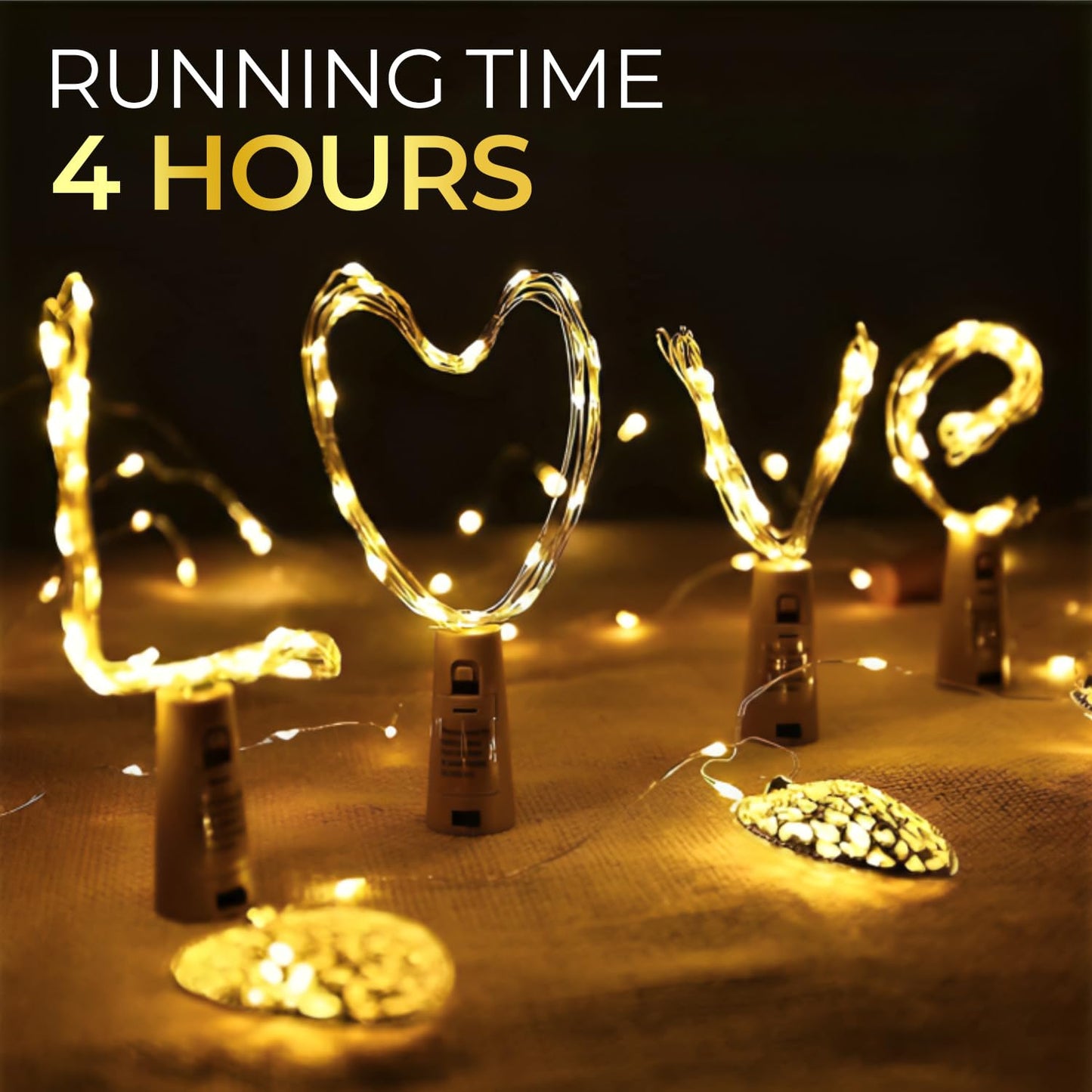 2PCs 20LED 2M Bar LED Wine Bottle Cork String Lights Holiday Decoration Garland Fairy Lights Christmas Copper Wire String Lights