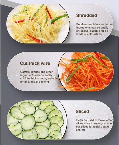 FREE DELIVERY : Salad Cutter Vegetable Chopper Cutter,Multifunctional Onion Chopper Dicer Manual Food Chopper With Container,Kitchen Mandoline Slicer Vegetable Spiralizer For Fruit Potato Tomato Salad Carrot-Blue