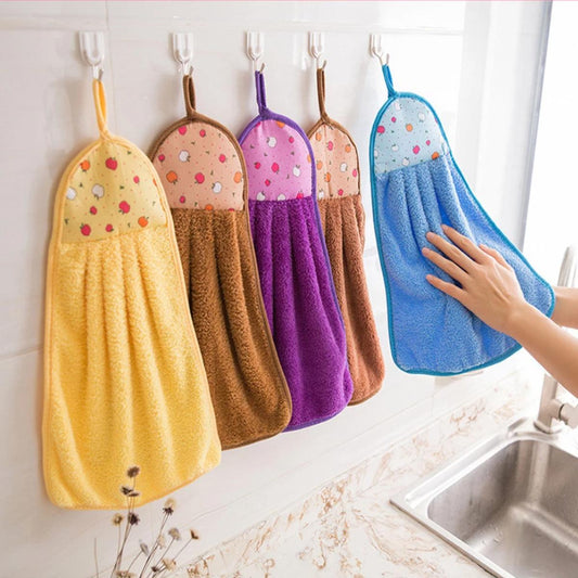 1Pcs Hanging Kitchen Microfiber Hand Towel
