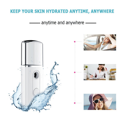 Mini Nano Facial Sprayer Nebulizer Face Steamer