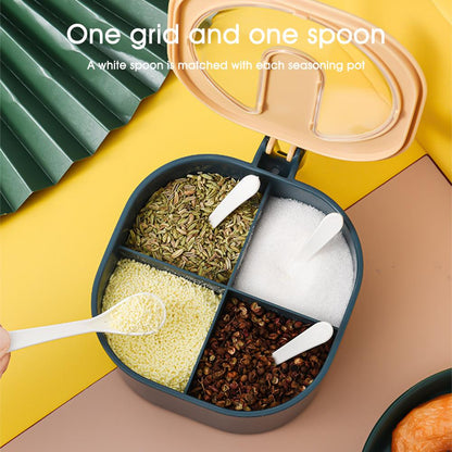 4 Grid Spice Jar Seasoning Spice Container