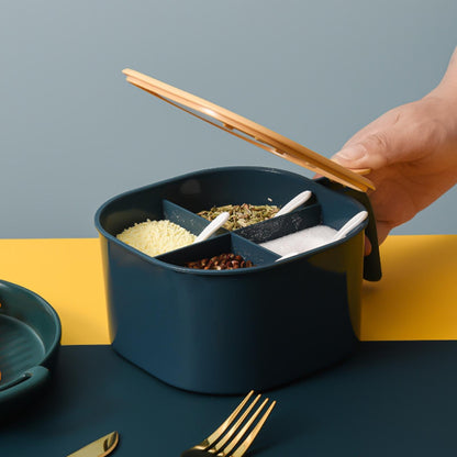 4 Grid Spice Jar Seasoning Spice Container