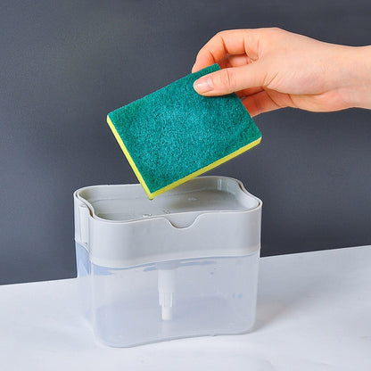 2-in-1 Pump Soap Dispenser and Sponge Caddy