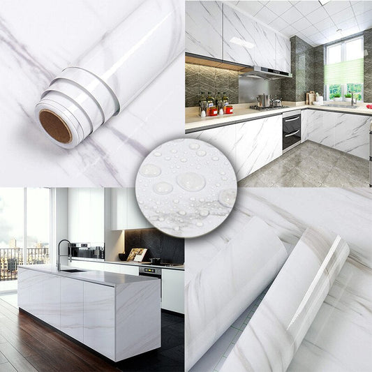 White Marble Paper Sticker