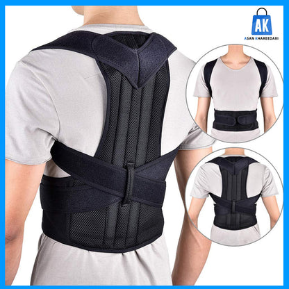 Posture Corrector belt adjustable magnetic posturs corrector back brace support belt for upper back pain relife