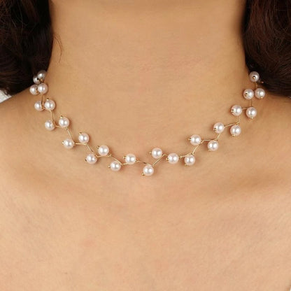Elegant Pearl Choker Necklace