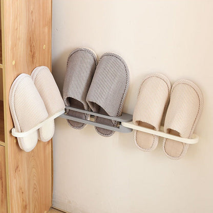 3 in 1 Shoe Rack Towel Rack Foldable Wall Mounted