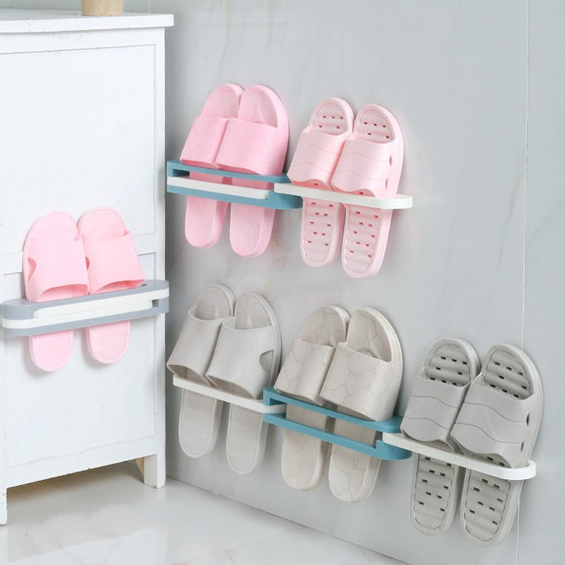 3 in 1 Shoe Rack Towel Rack Foldable Wall Mounted