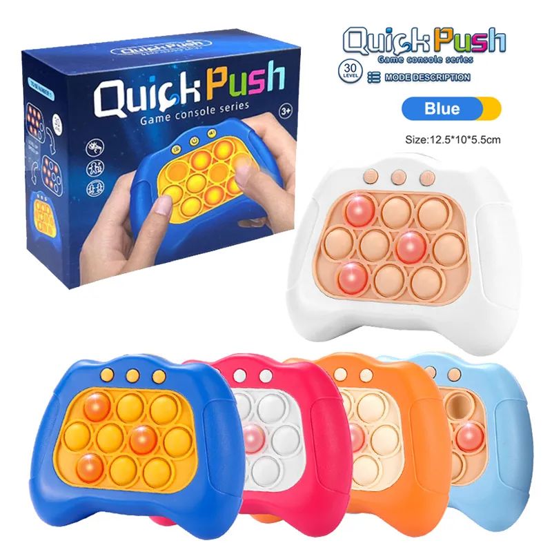 Popping Game Controller, Quick Push Sensory Fidget Toy for Children, Fun Stress Relief Toy for Children Adults, Responsiveness Training Toy Quick Push Game 30Level