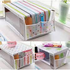 Microwave Oven Cover With Storage Pockets