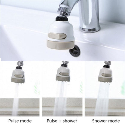 Faucet Sprayer, 360 Degree Rotary Water Saving Shower Head Nozzle Three Gear