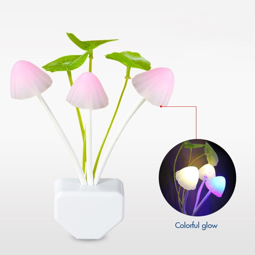 1Pcs Colorful Sensor LED Mushroom Night Light