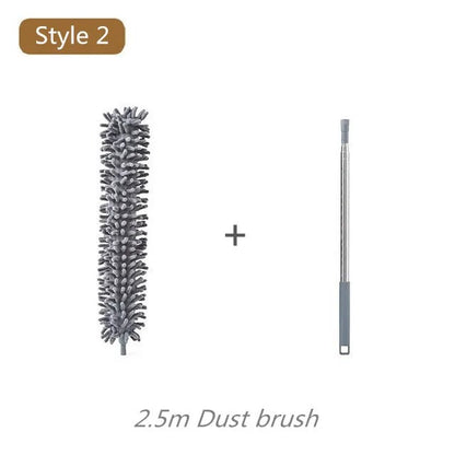 2.5M Dust Cleaner Brush Microfiber Long Extendable Duster Home Cleaning Tools Mites Gap Dust Removal Dusters