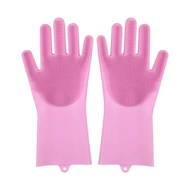 1 Pair Multi Purpose Long Magic silicone rubber gloves Waterproof scrub glove silicone dish washing gloves kitchen