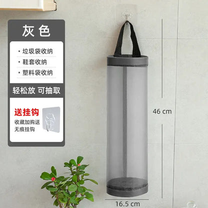 1pc Trash Hanging Storage Plastic Bags Organization Kitchen Dispenser Garbage Wall Mounred Grocery Holder Home Grocery Bag