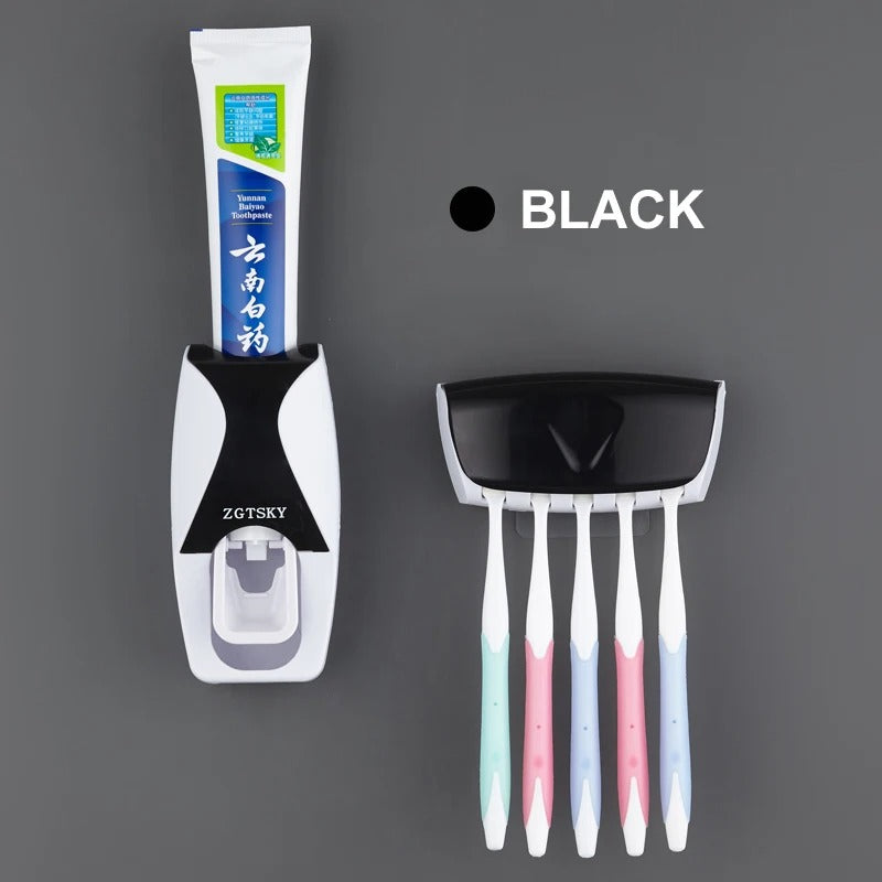 Toothbrush and paste holder