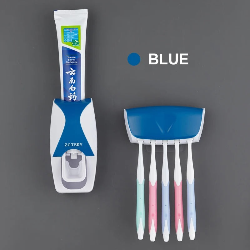 Toothbrush and paste holder