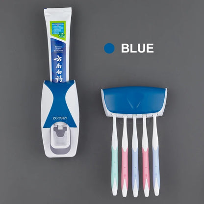Toothbrush and paste holder