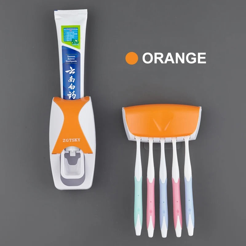 Toothbrush and paste holder