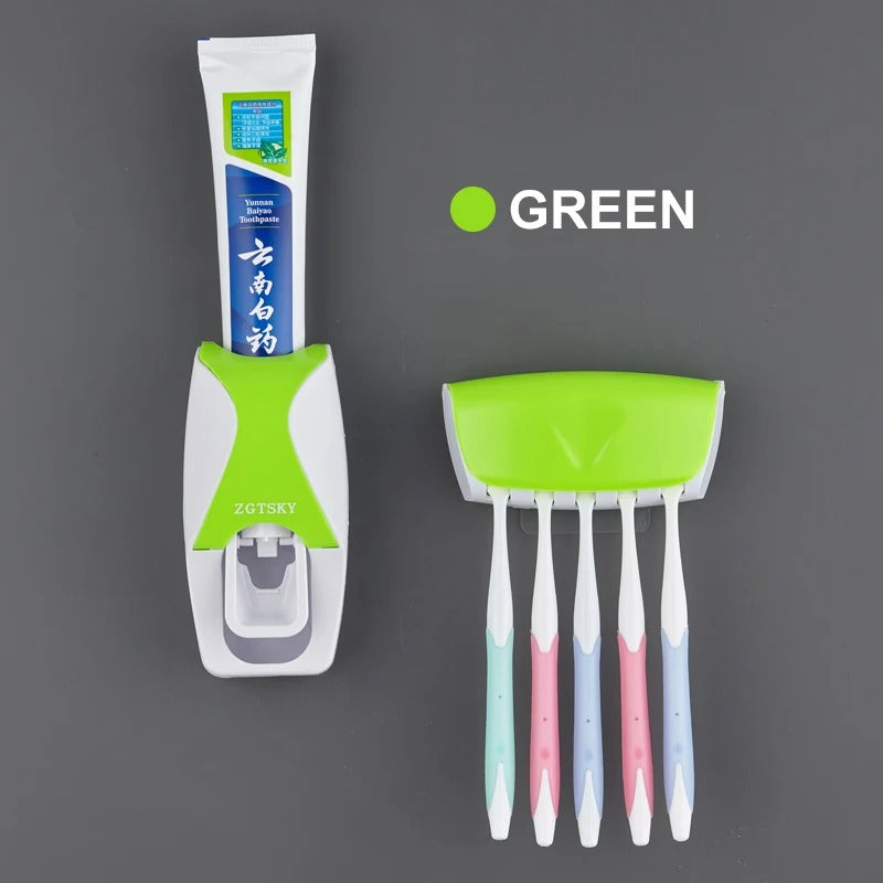 Toothbrush and paste holder