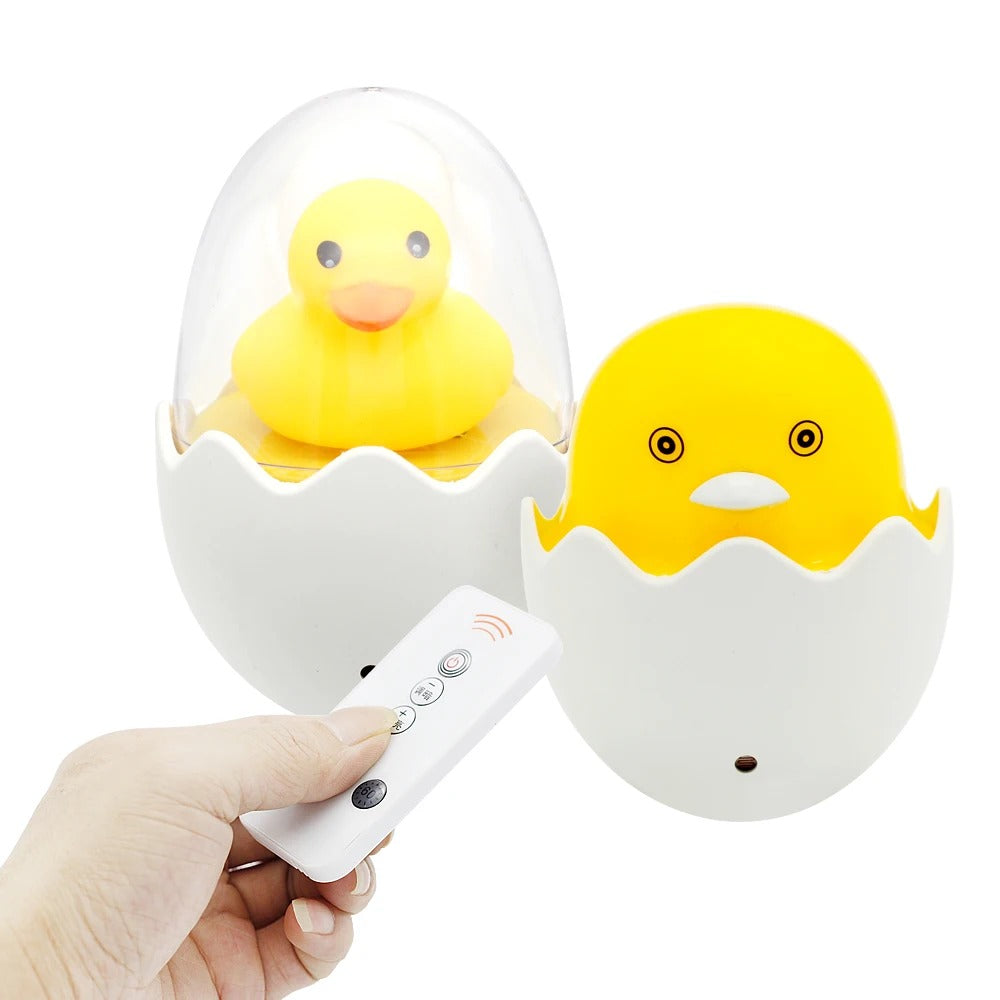 Timing Remote Control Wall Socket LED Night Light 110V 220V EU Plug Lovely Cartoon Yellow Duck Light Sensor LED Night Lamp