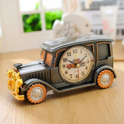 6 Styles Cute Car Alarm Clock Antique Unique Classic Car Bedside Clock Nostalgic Child Alarm Clock Desktop Decor