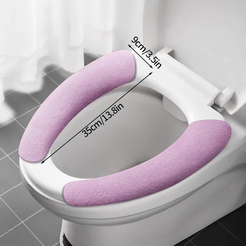 Bathroom Accessories Toilet Seat Covers,Soft and Comfortable Bathroom Toilet Seat Cushion Cover Pads,Washable Reusable - Random Color - 1Pc