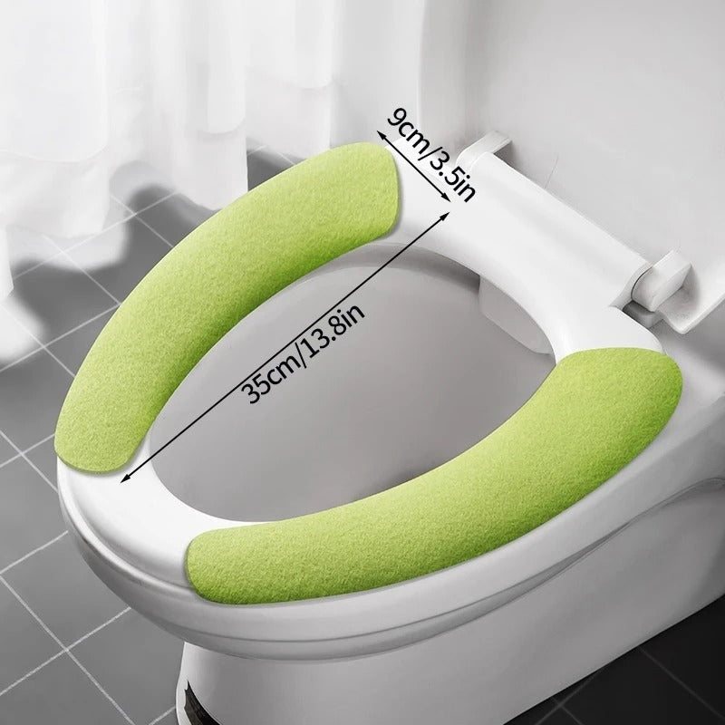 Bathroom Accessories Toilet Seat Covers,Soft and Comfortable Bathroom Toilet Seat Cushion Cover Pads,Washable Reusable - Random Color - 1Pc