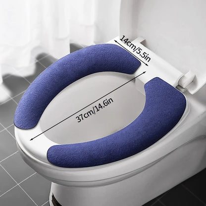 Bathroom Accessories Toilet Seat Covers,Soft and Comfortable Bathroom Toilet Seat Cushion Cover Pads,Washable Reusable - Random Color - 1Pc