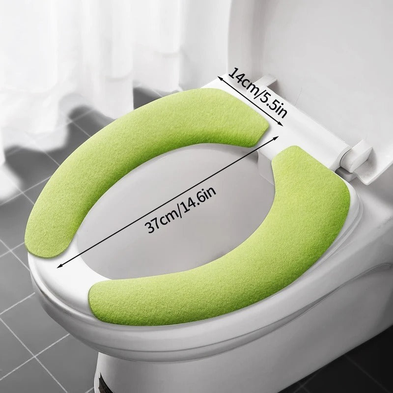 Bathroom Accessories Toilet Seat Covers,Soft and Comfortable Bathroom Toilet Seat Cushion Cover Pads,Washable Reusable - Random Color - 1Pc