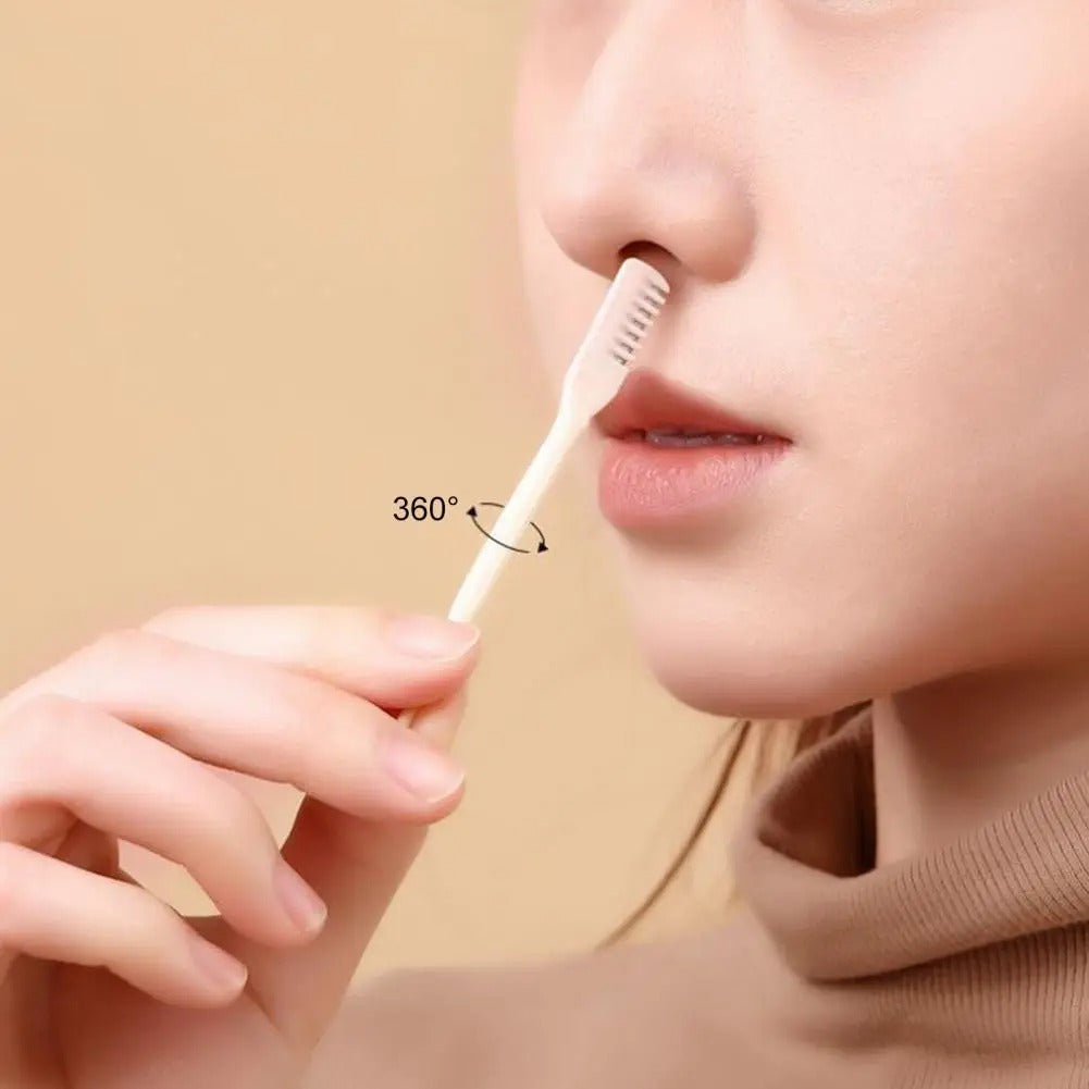 Pack of 2 & 2IN1 Portable Nose Hair Trimmers Waterproof Double Head Nose Hair Removal Washable Men Women Easy To Use Nose Trimmer New