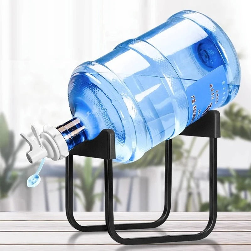 Foldable 19 Liters Water Bottle Stand Rack With Nozzle Water Bottle Dispenser, Faucet Nozzle Holder, Bottled Water Holder, Camping Storage Rack, Gallon