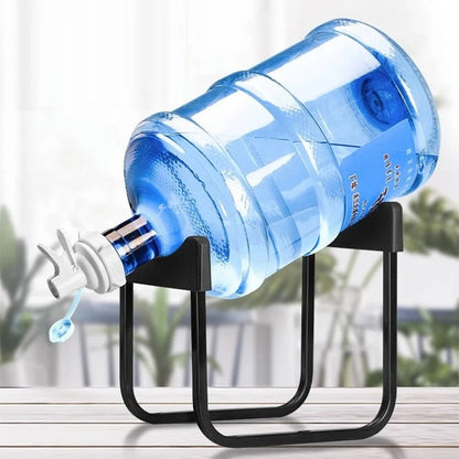 Foldable 19 Liters Water Bottle Stand Rack With Nozzle Water Bottle Dispenser, Faucet Nozzle Holder, Bottled Water Holder, Camping Storage Rack, Gallon