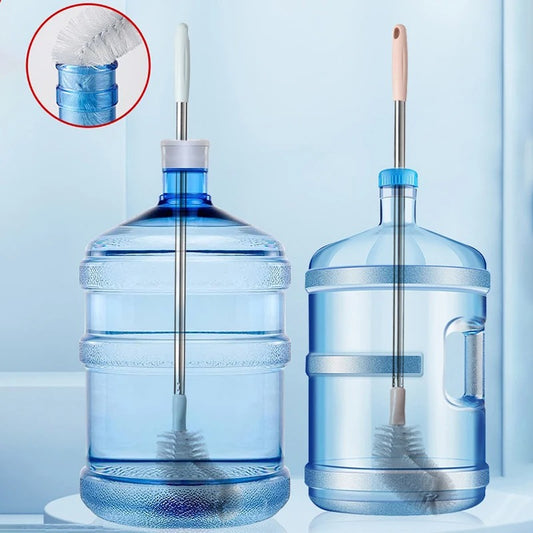 19 Liter Water Bottle Cleaning Brush Stainless Steel Rod/Stick for durable cleaning Nylon Brush Filament for thorough cleaning Certified by ISO9001, ROHS, CNAS, IAF, ISO, SVHC Cylindrical, Conical, and Oval-Shaped Brush options for various cleaning needs